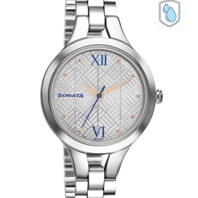Sonata Women Silver-Toned Analogue Watch 8151SM06