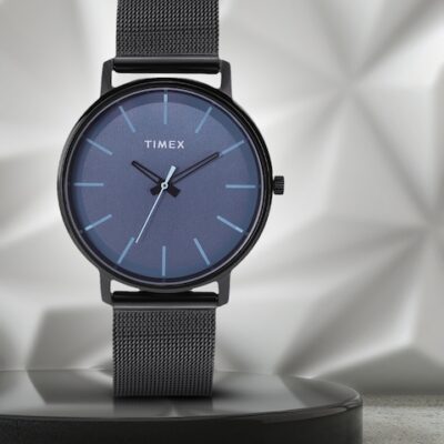 Timex Men Blue Dial & Black Bracelet Style Straps Analogue Watch TWTG80SMU13