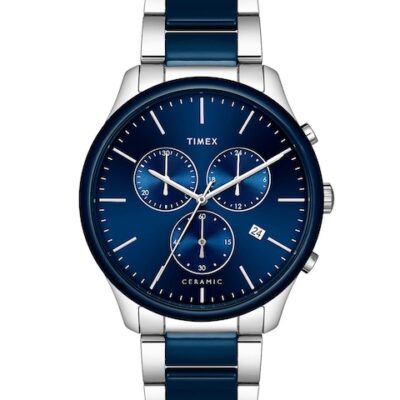 Timex Men Blue Dial & Silver Toned ...