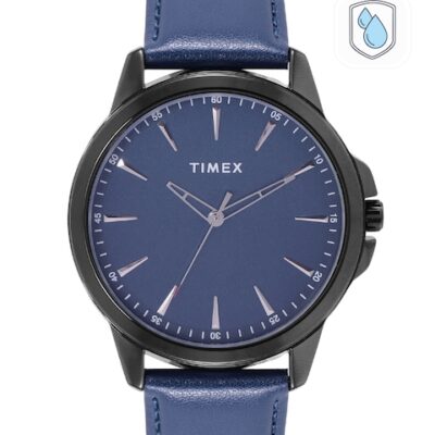 Timex Men Brass Dial & Leather Stra...