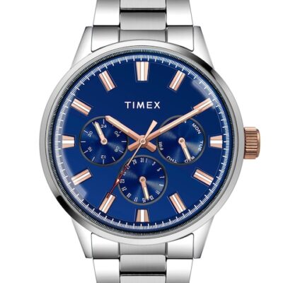 Timex Men Brass Dial & Stainless Steel Bracelet Style Straps Analogue Watch TWEG19909
