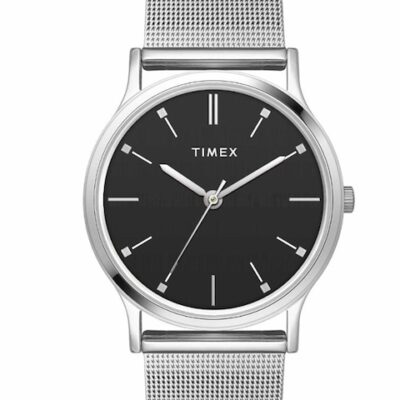 Timex Men Brass Dial & Stainless Steel Bracelet Style Straps Analogue Watch TW000R453
