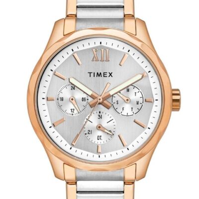 Timex Men Brass Stainless Steel Bracelet Style Straps Analogue Watch TW0TG7618