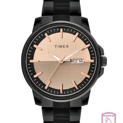 Timex Men Copper-Toned Dial & Black Strap Bracelet Style Analogue Watch – TWEG17211