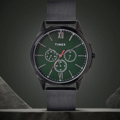 Timex Men Green Dial & Black Bracel...