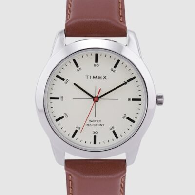 Timex Men Off-White Analogue Watch TW00Z...