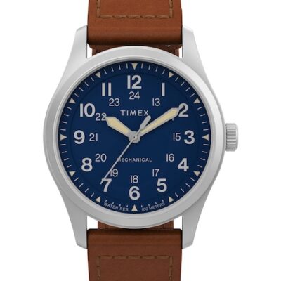Timex Men Printed Dial & Leather Straps Analogue Watch TW2V00700