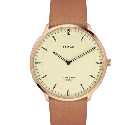 Timex Men Printed Dial & Leather St...