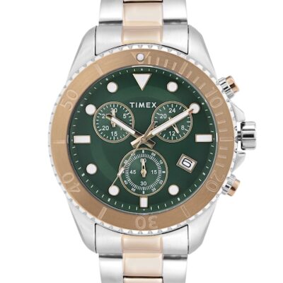 Timex Men Stainless Steel Bracelet Style Straps Analogue Chronograph Watch