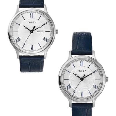 Timex Printed Dial & Leather Straps...
