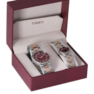 Timex Unisex Brown Dial & Gold-Plat...