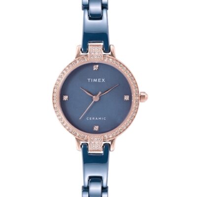 Timex Women Blue Mother of Pearl Dial &#...