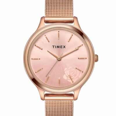 Timex Women Brass Dial & Stainless ...