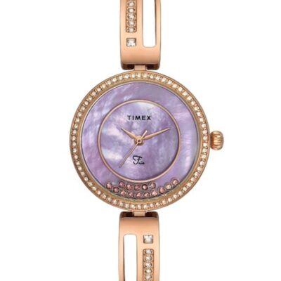 Timex Women Brass Embellished Dial &#038...