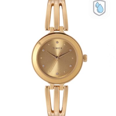 Timex Women Gold-Toned Brass Embellished...