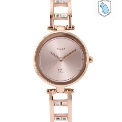 Timex Women Pink Dial & Rose Gold-T...