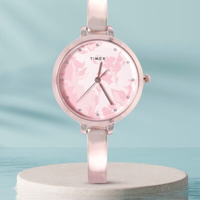 Timex Women Pink Floral Printed Analogue...