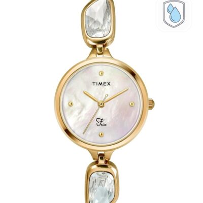 Timex Women Silver-Toned Brass Dial &#03...