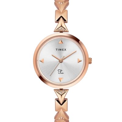 Timex Women Stainless Steel Bracelet Style Straps Analogue Watch-TWEL18302