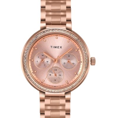 Timex Women Water Resistance Stainless Steel Multi Function Analogue Watch TW000Z302
