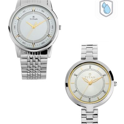 Titan Unisex Silver-Toned Analogue Watch