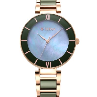 Titan Women Blue Mother of Pearl Dial &#...