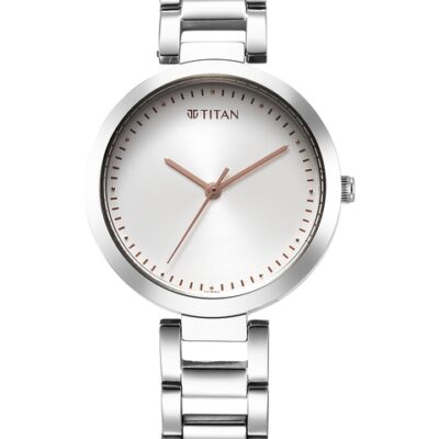 Titan Women Embellished Dial Stainless S...