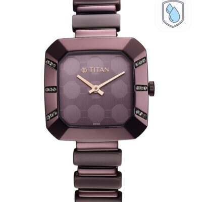 Titan Women Purple Brass Embellished Dia...