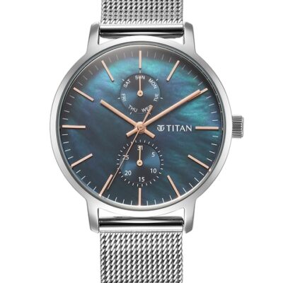 Titan Women Stainless Steel Bracelet Style Straps Analogue Watch 95143SM01