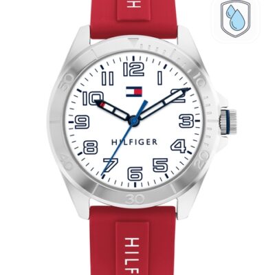 Tommy Hilfiger Men White Dial & Red...