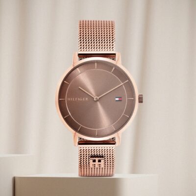 Tommy Hilfiger Women Bronze-Toned Dial &...