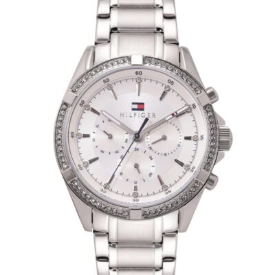 Tommy Hilfiger Women Embellished Dial Stainless Steel Bracelet Style Watch TH1782557W