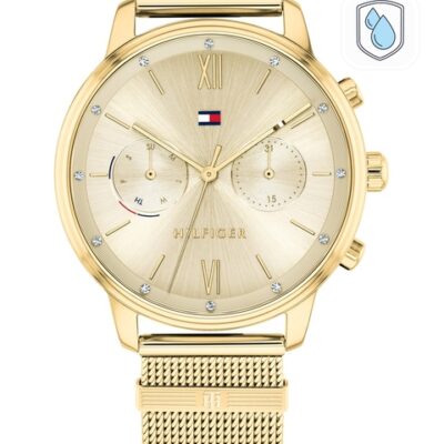 Tommy Hilfiger Women Gold Toned Stainless Steel Bracelet Style Analogue Watch